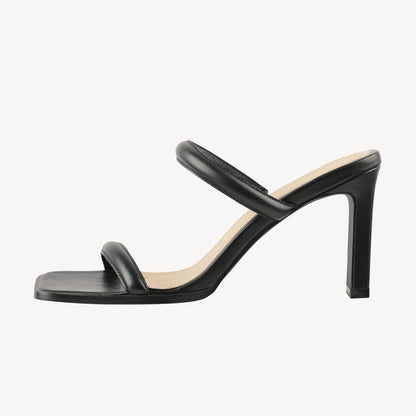Square Toe Slip On Sandals Mules - Onlymaker