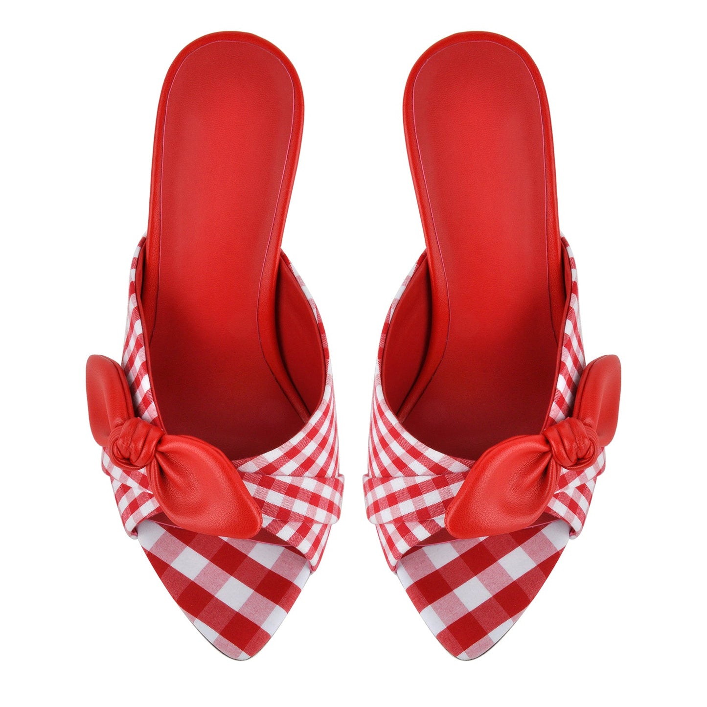 Pointed Toe Bow Stiletto Mules - Onlymaker