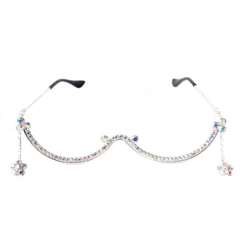 Crystal Non-Lens Decorative Sunglasses - Onlymaker