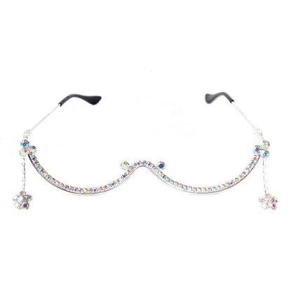 Crystal Non-Lens Decorative Sunglasses - Onlymaker
