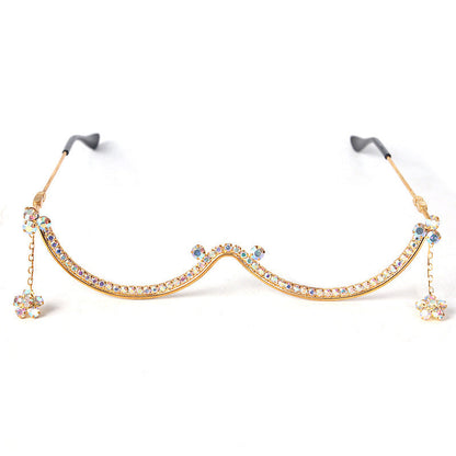 Crystal Non-Lens Decorative Sunglasses - Onlymaker
