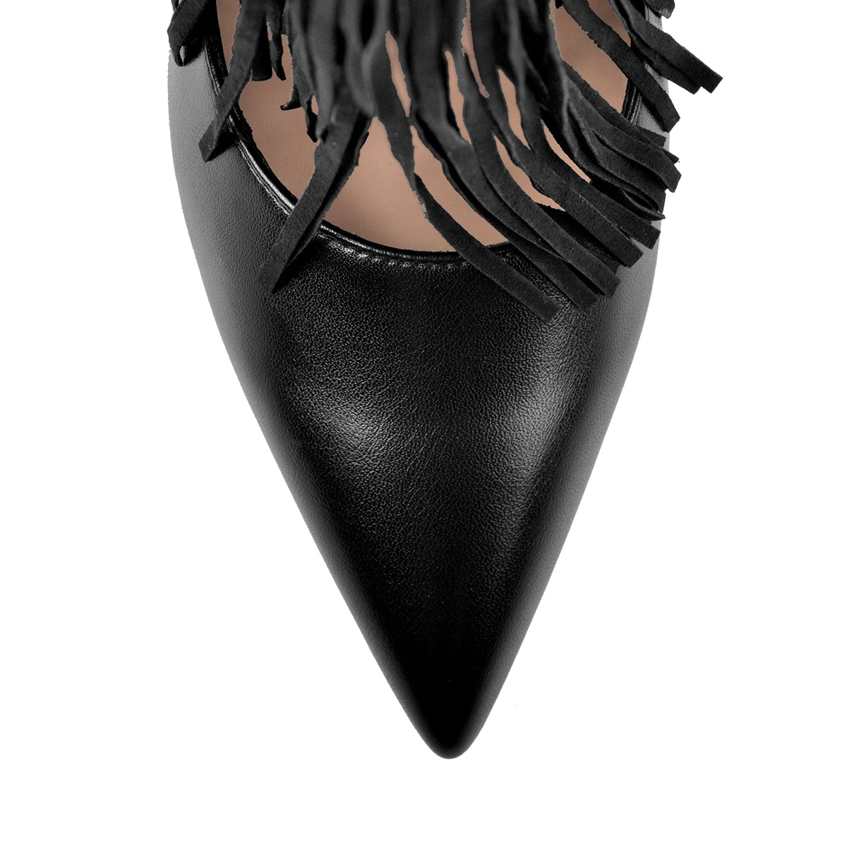 Fringe Pointed Toe Stiletto High Heels Ankle Pumps - Onlymaker