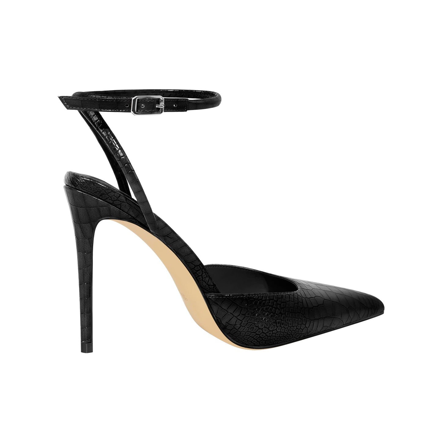 Pointed Toe Stiletto Ankle Strap Pumps - Onlymaker