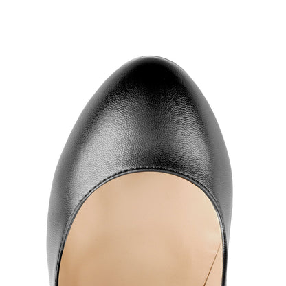 Snake Pattern Double Platform Stiletto Pumps - Onlymaker