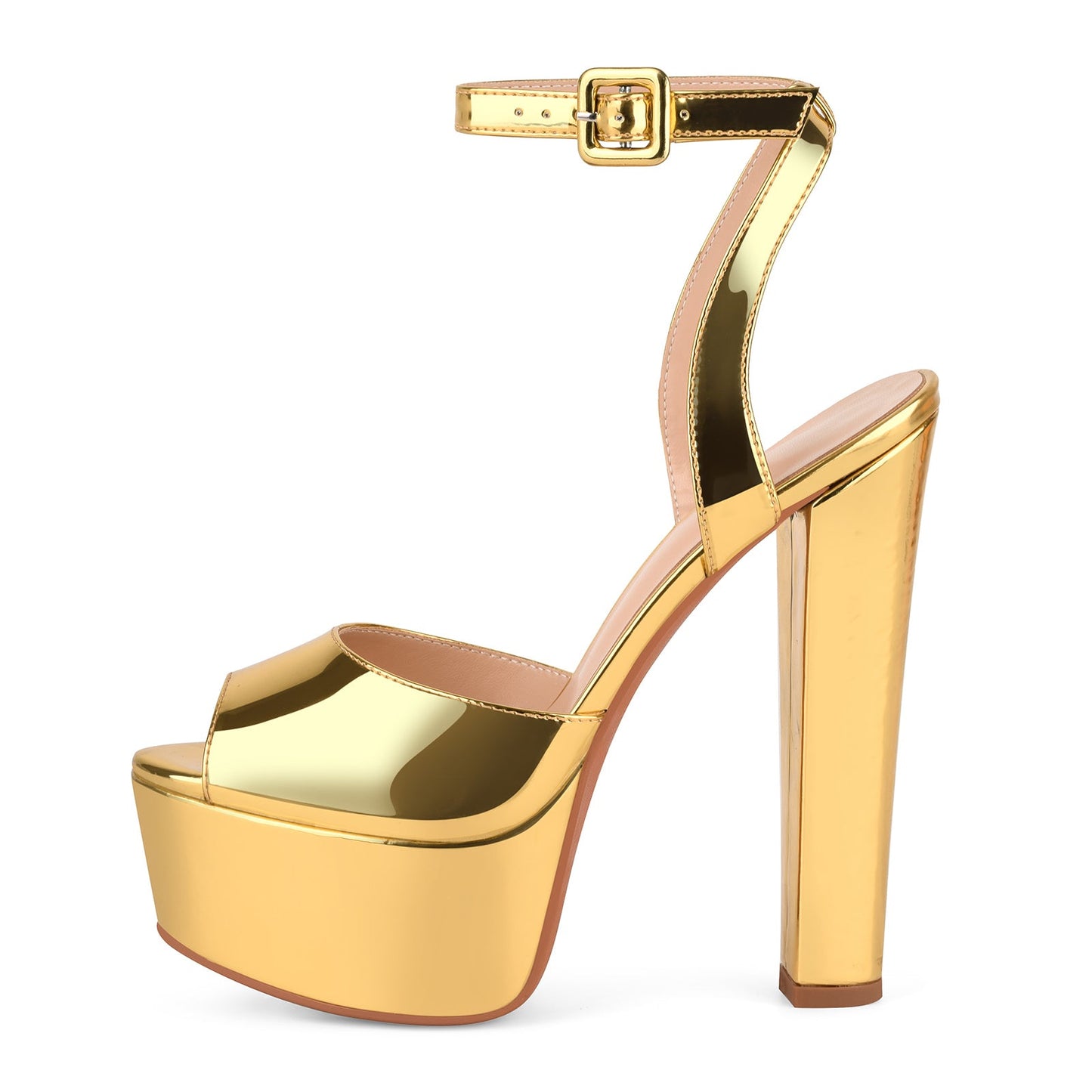Platform Ankle Strap Chunky Heel Sandals - Onlymaker