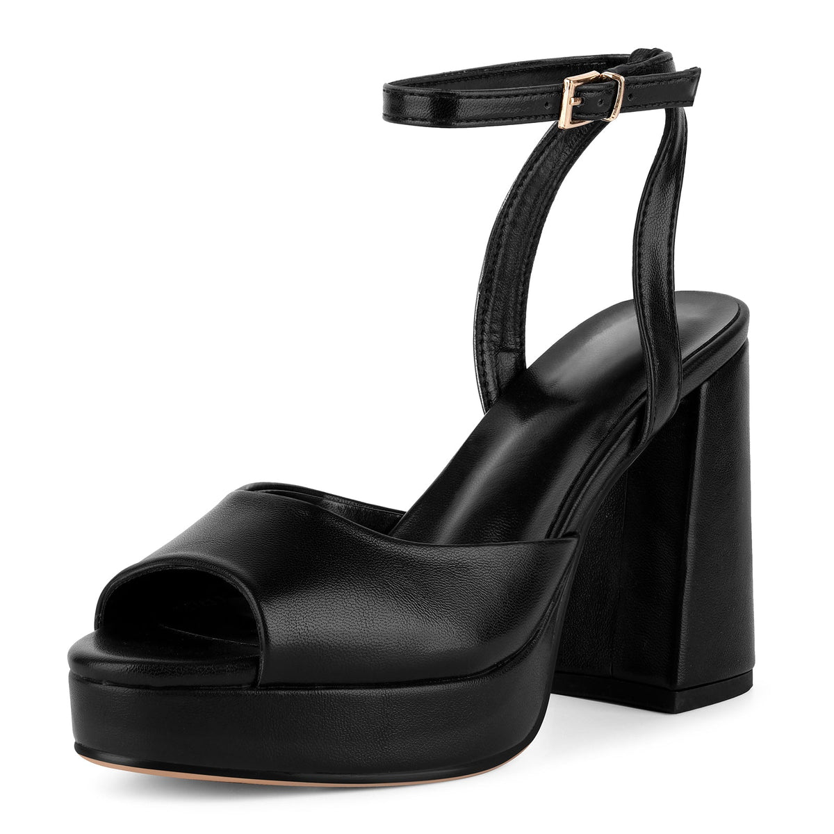 Platform Chunky Heel Ankle Strap Sandals - Onlymaker
