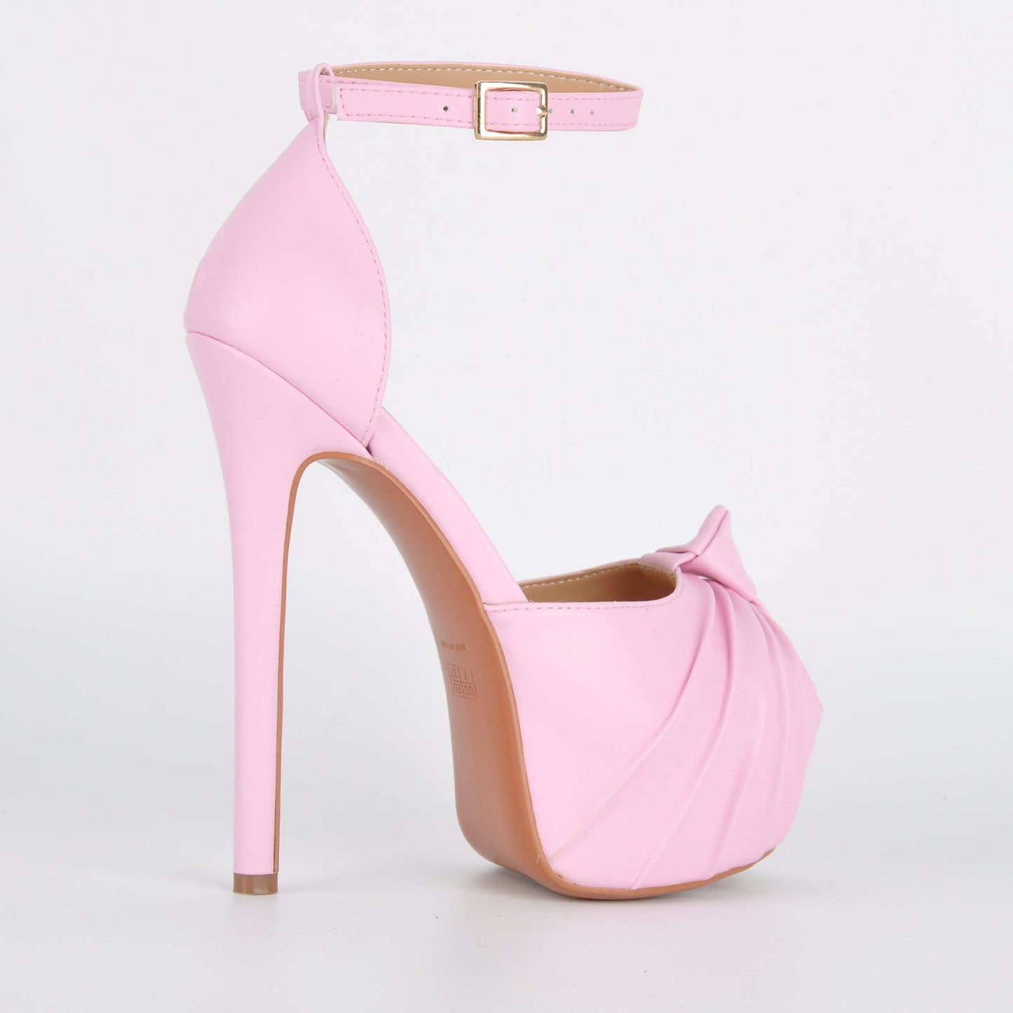 Peep Toe Platform Ankle Strap Stiletto Sandals - Onlymaker