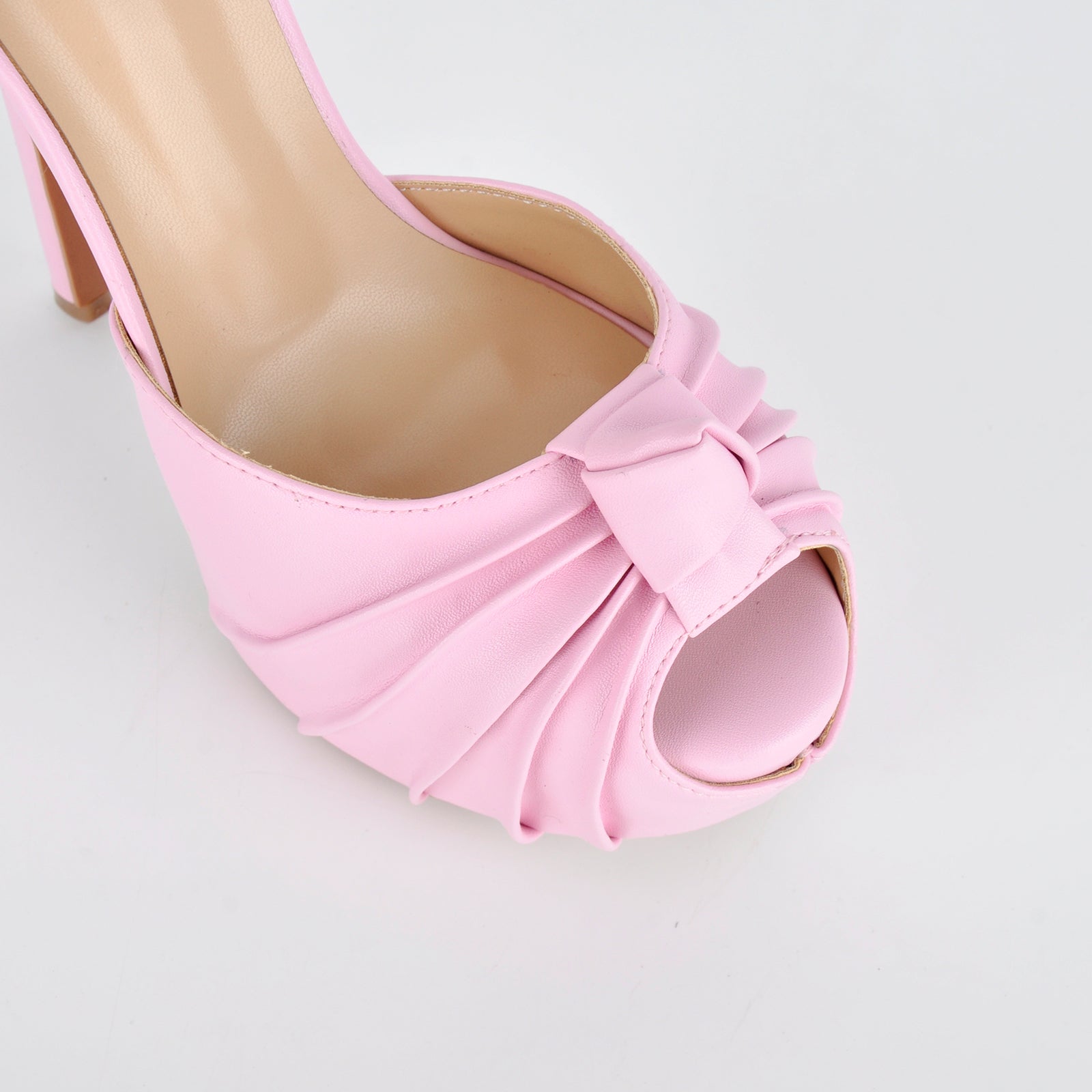 Peep Toe Platform Ankle Strap Stiletto Sandals - Onlymaker