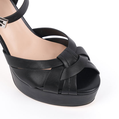 Platform Buckle Strap Stiletto Sandals - Onlymaker