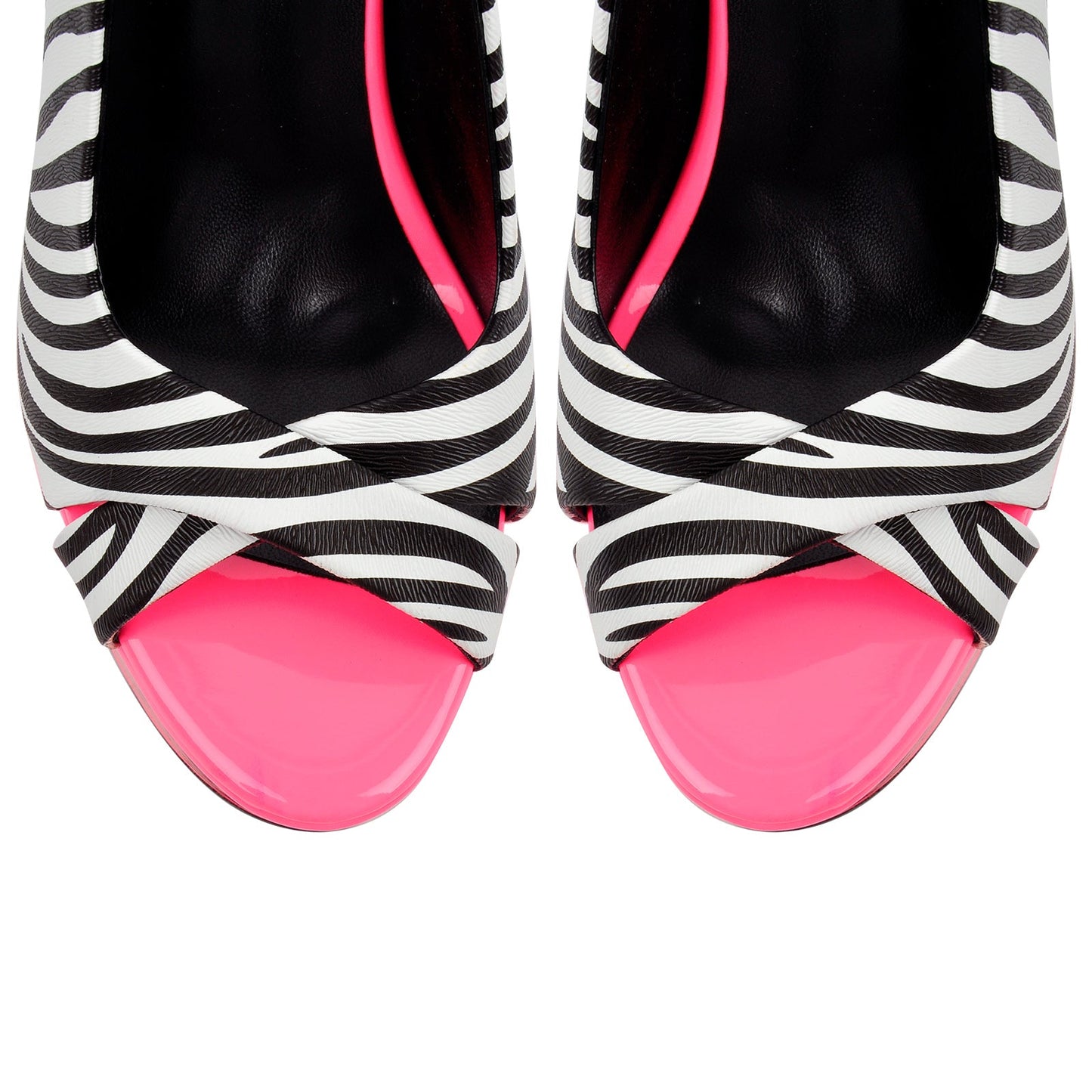 Peep Toe Platform Slingback Stiletto Sandals - Onlymaker