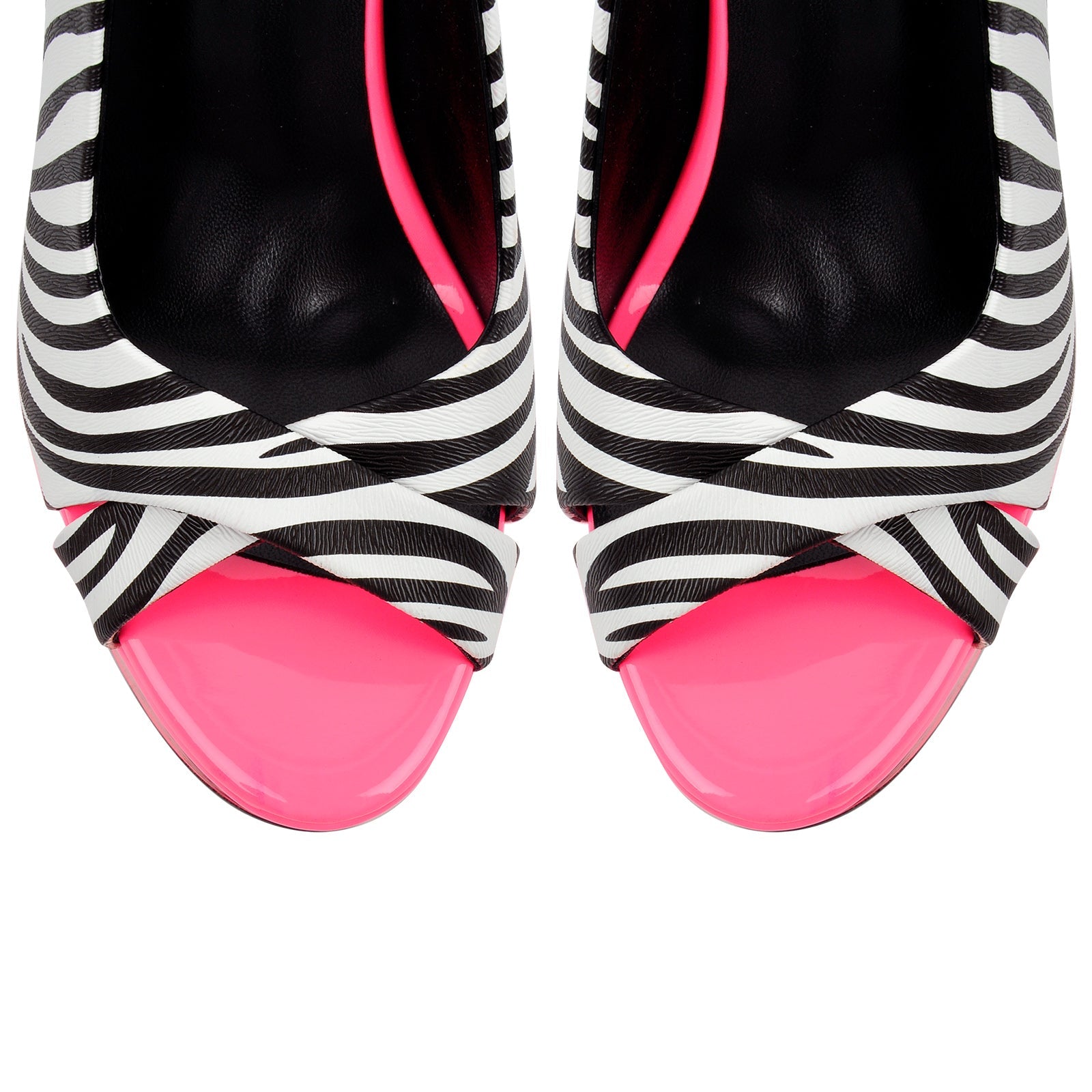 Peep Toe Platform Slingback Stiletto Sandals - Onlymaker