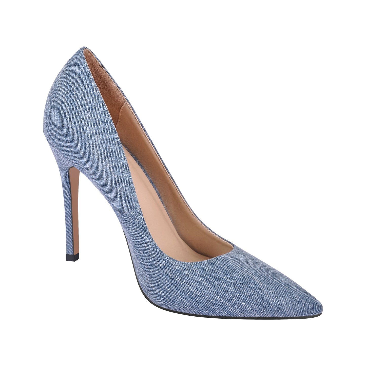 Denim Pointed Toe Stilettos Pumps - Onlymaker