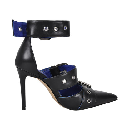 Pointed Toe Ankle Buckle Strap High Heels Pumps - Onlymaker
