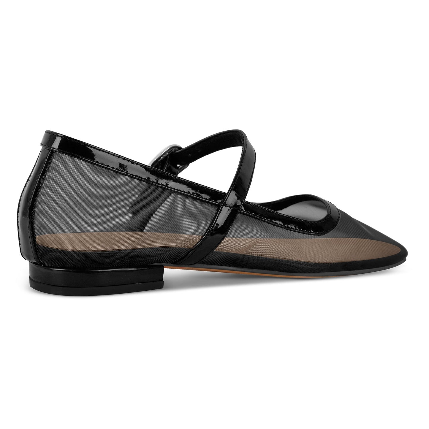 Mesh Square Toe Mary Jane Ballet Flats - Onlymaker