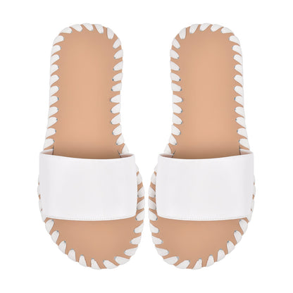 Round Toe Stitch Sandals Flats - Onlymaker